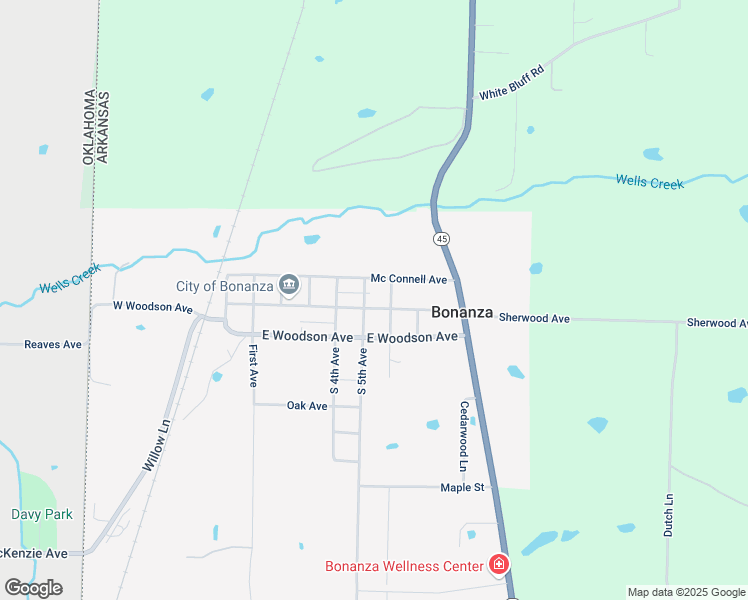 map of restaurants, bars, coffee shops, grocery stores, and more near 505 Sherwood Avenue in Bonanza