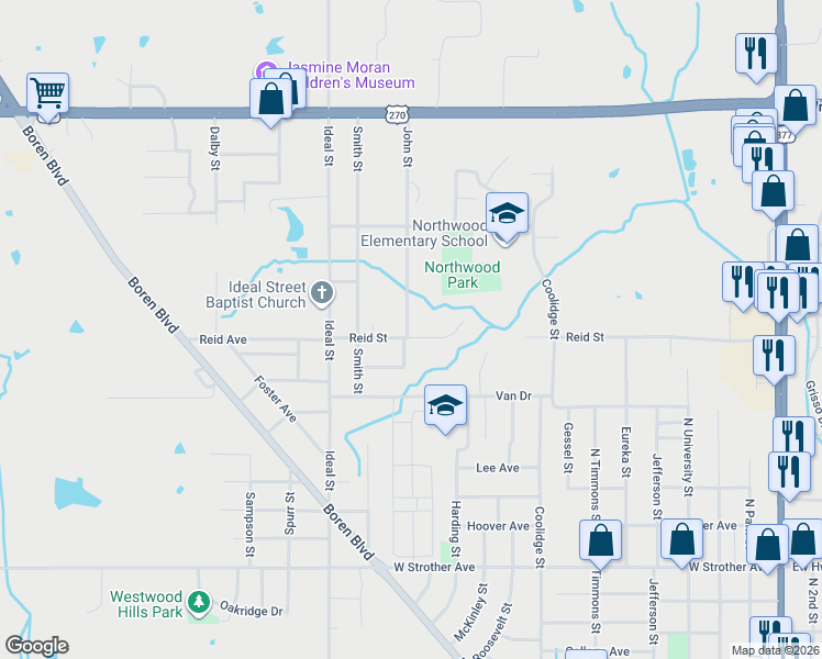 map of restaurants, bars, coffee shops, grocery stores, and more near 1228 Reid Circle in Seminole