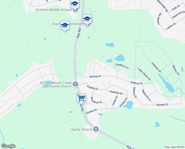 map of restaurants, bars, coffee shops, grocery stores, and more near 313 Connie Court in Spring Lake