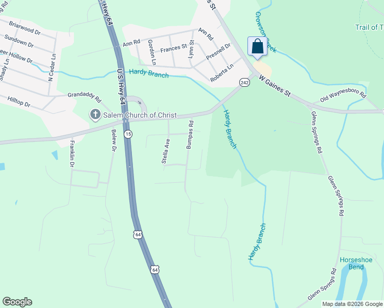 map of restaurants, bars, coffee shops, grocery stores, and more near 5 Bumpas Road in Lawrenceburg
