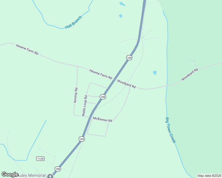 map of restaurants, bars, coffee shops, grocery stores, and more near 2479 North Carolina 109 in Mount Gilead