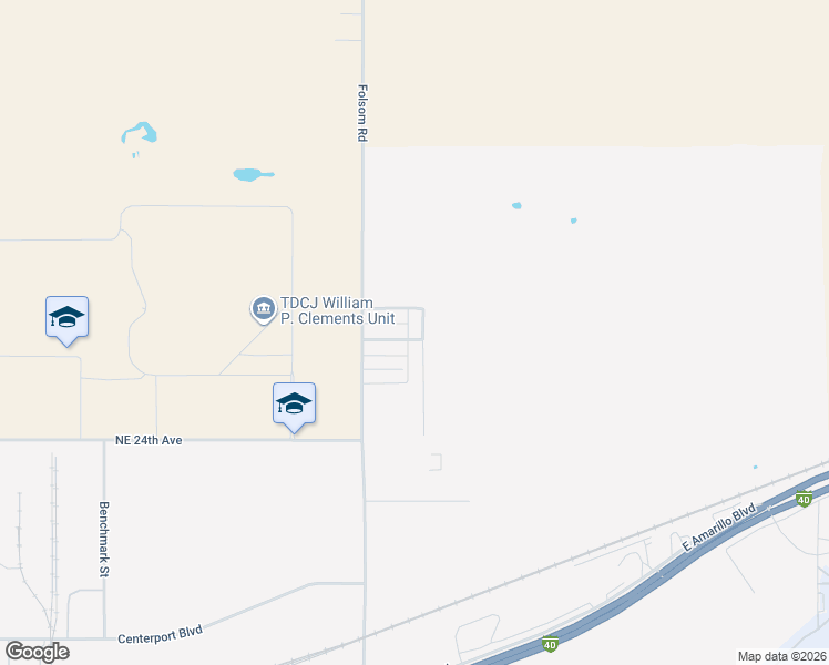 map of restaurants, bars, coffee shops, grocery stores, and more near 2617 Copper Drive in Amarillo