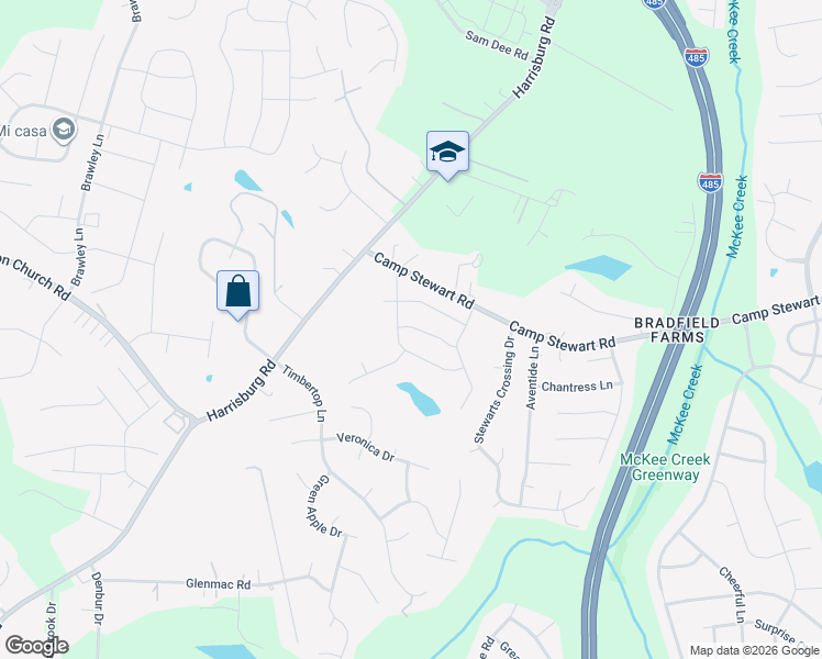 map of restaurants, bars, coffee shops, grocery stores, and more near in Charlotte