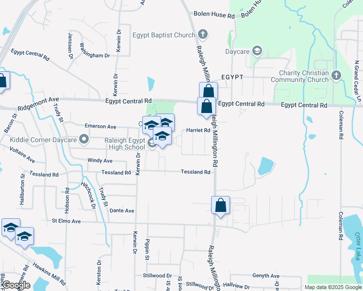 map of restaurants, bars, coffee shops, grocery stores, and more near 4215 Alice Ann Drive in Memphis