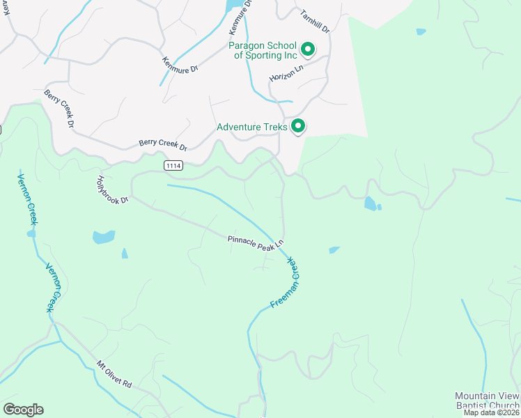 map of restaurants, bars, coffee shops, grocery stores, and more near 116 Chancery Court in Flat Rock