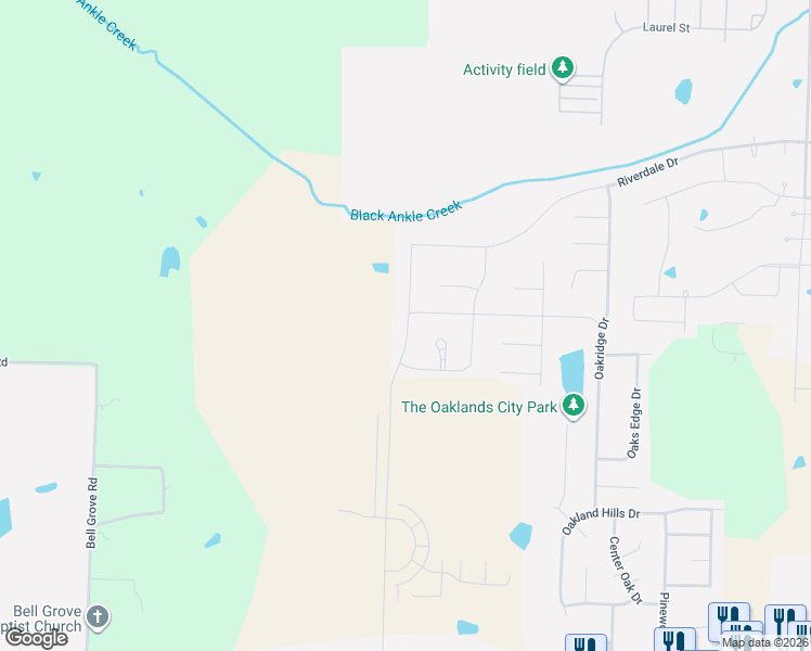 map of restaurants, bars, coffee shops, grocery stores, and more near 845 Bowers Road in Oakland