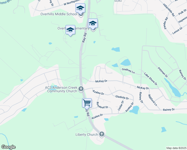 map of restaurants, bars, coffee shops, grocery stores, and more near 24 Elma Black Lane in Spring Lake