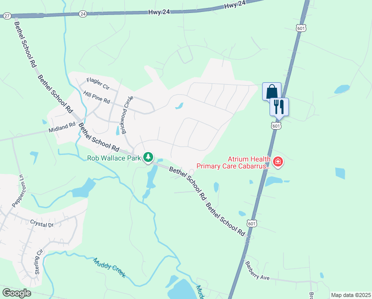map of restaurants, bars, coffee shops, grocery stores, and more near 3300 Saddlebrook Drive in Midland