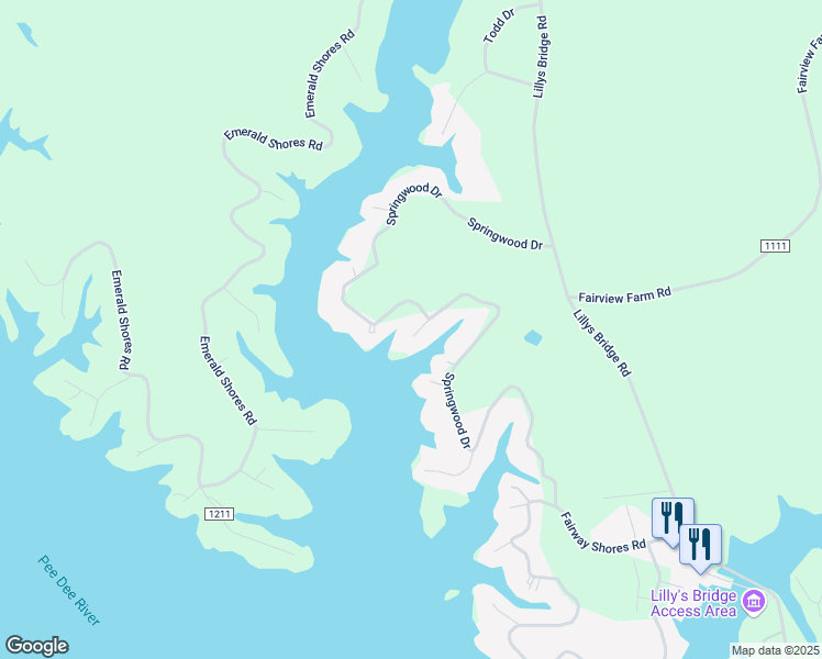 map of restaurants, bars, coffee shops, grocery stores, and more near 112 Holly Lane in Mount Gilead
