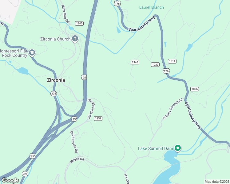 map of restaurants, bars, coffee shops, grocery stores, and more near 103 Saddle Top Road in Flat Rock
