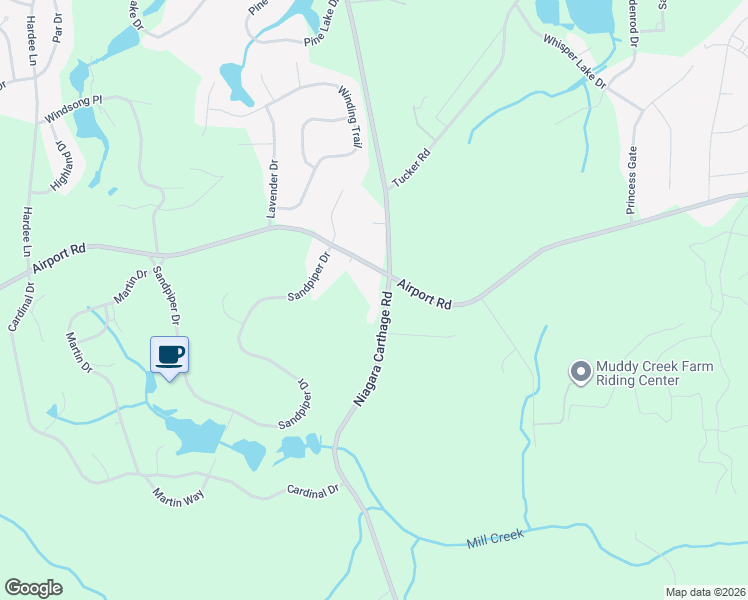 map of restaurants, bars, coffee shops, grocery stores, and more near 1779 Airport Road in Whispering Pines