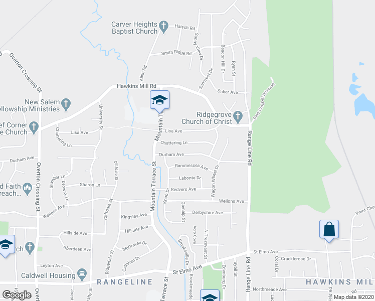 map of restaurants, bars, coffee shops, grocery stores, and more near 2493 Chattering Lane in Memphis