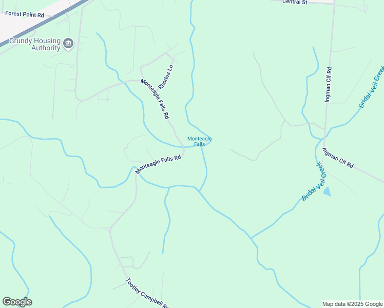 map of restaurants, bars, coffee shops, grocery stores, and more near 540 Monteagle Falls Road in Monteagle