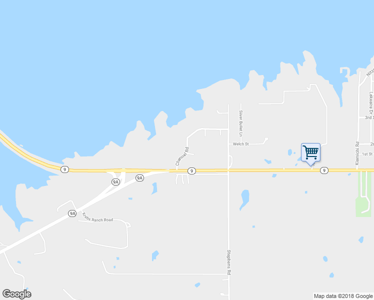 map of restaurants, bars, coffee shops, grocery stores, and more near Channel Road in Eufaula