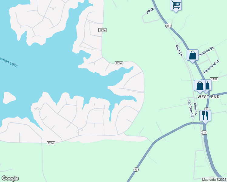 map of restaurants, bars, coffee shops, grocery stores, and more near in Pinehurst