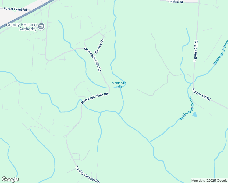 map of restaurants, bars, coffee shops, grocery stores, and more near 540 Monteagle Falls Road in Monteagle