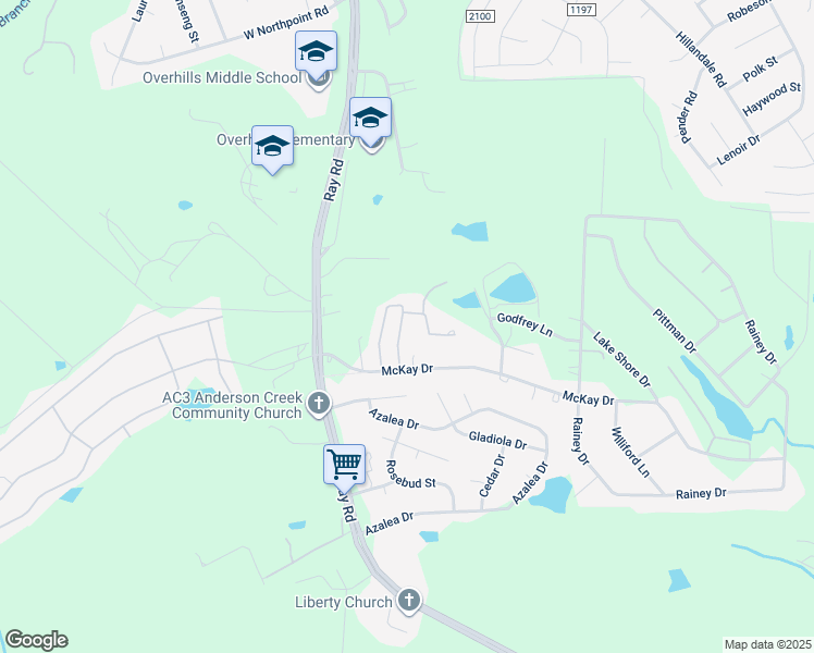 map of restaurants, bars, coffee shops, grocery stores, and more near 205 Connie Court in Spring Lake