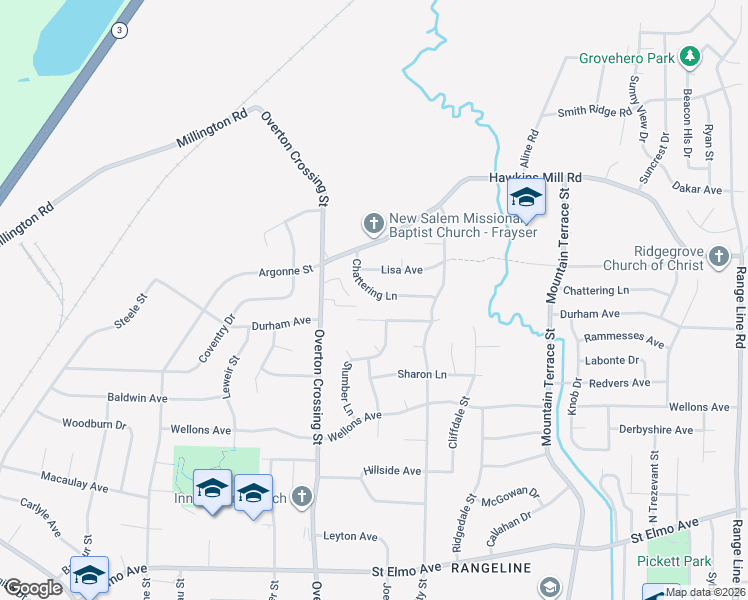 map of restaurants, bars, coffee shops, grocery stores, and more near 2181 Chattering Lane in Memphis