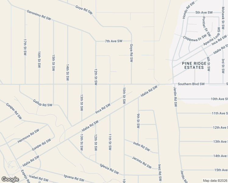 map of restaurants, bars, coffee shops, grocery stores, and more near 1000 11th Street Southwest in Rio Rancho