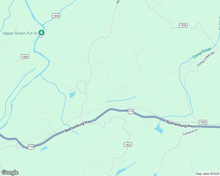 map of restaurants, bars, coffee shops, grocery stores, and more near 329 Big Raven Lane in Saluda