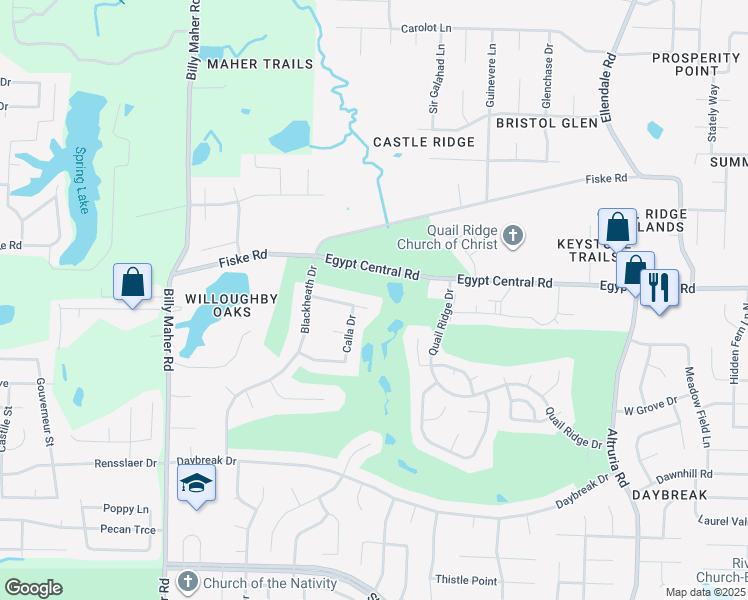 map of restaurants, bars, coffee shops, grocery stores, and more near 6210 Dana Cheryl Lane in Bartlett