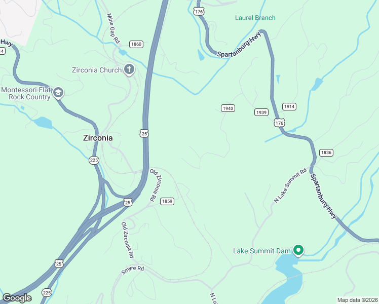 map of restaurants, bars, coffee shops, grocery stores, and more near 103 Saddle Top Road in Flat Rock