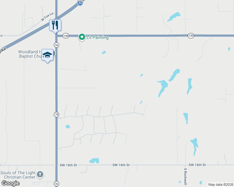 map of restaurants, bars, coffee shops, grocery stores, and more near 2800 SW 6th St in Newcastle