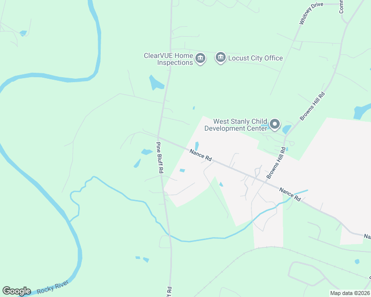 map of restaurants, bars, coffee shops, grocery stores, and more near 371 Nance Road in Stanfield