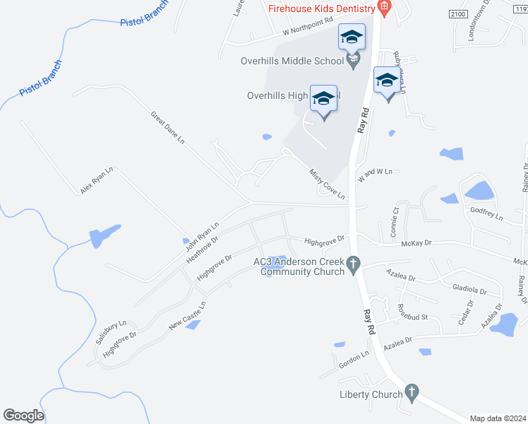 map of restaurants, bars, coffee shops, grocery stores, and more near 144 Heathrow Drive in Spring Lake