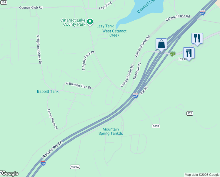 map of restaurants, bars, coffee shops, grocery stores, and more near 609 Brookline Loop in Williams
