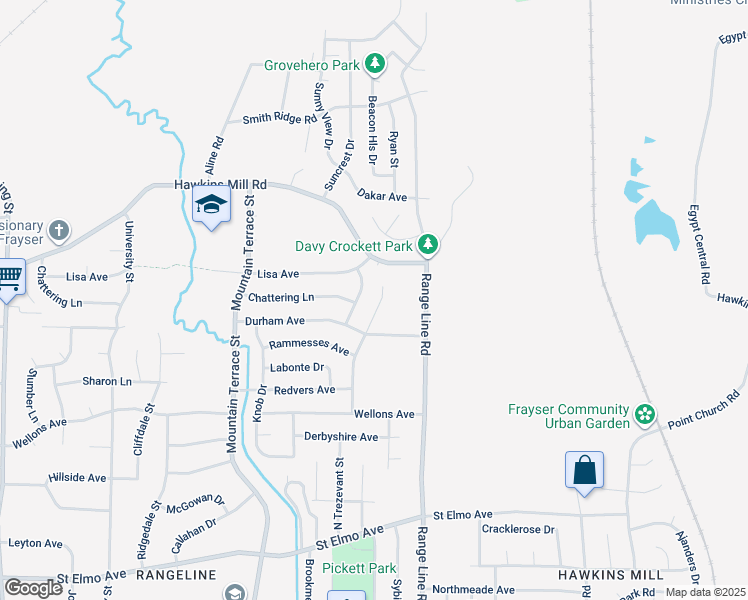 map of restaurants, bars, coffee shops, grocery stores, and more near 4219 Wagon Wheel Drive in Memphis