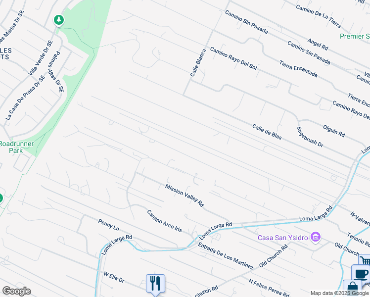 map of restaurants, bars, coffee shops, grocery stores, and more near 1064 Camino Hermosa in Corrales