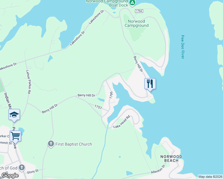 map of restaurants, bars, coffee shops, grocery stores, and more near 220 1795 in Norwood