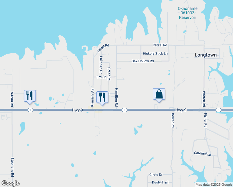map of restaurants, bars, coffee shops, grocery stores, and more near 184 2nd Street in Eufaula