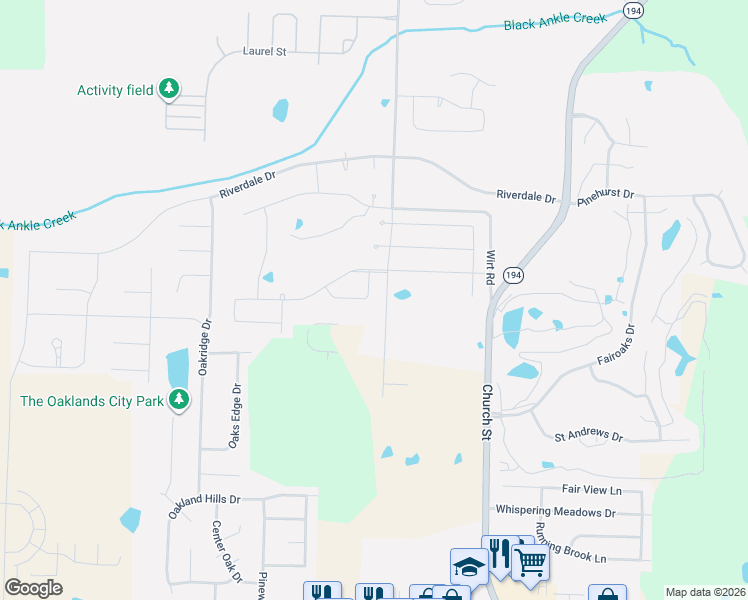 map of restaurants, bars, coffee shops, grocery stores, and more near 60 Misty Ridge Loop in Oakland