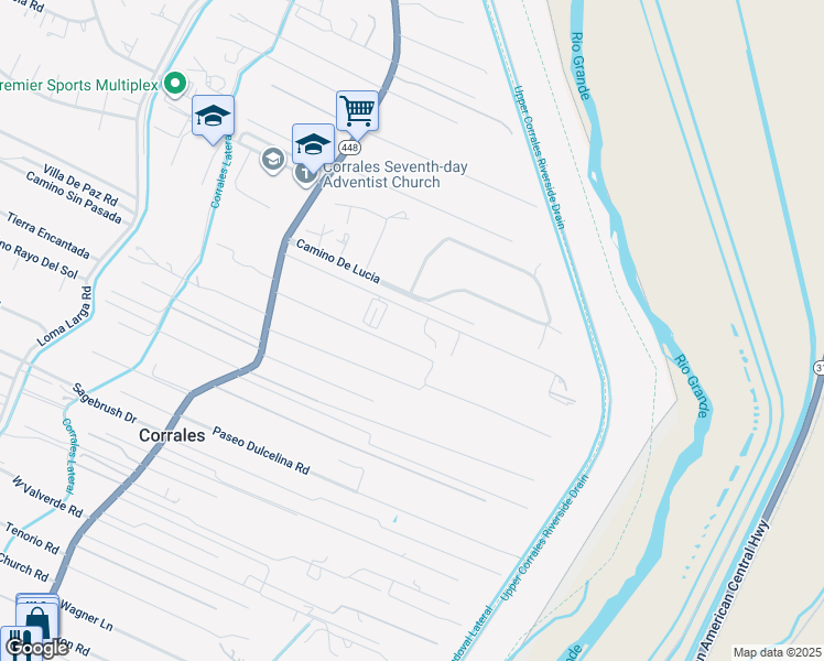 map of restaurants, bars, coffee shops, grocery stores, and more near 344 Manierre Road in Corrales