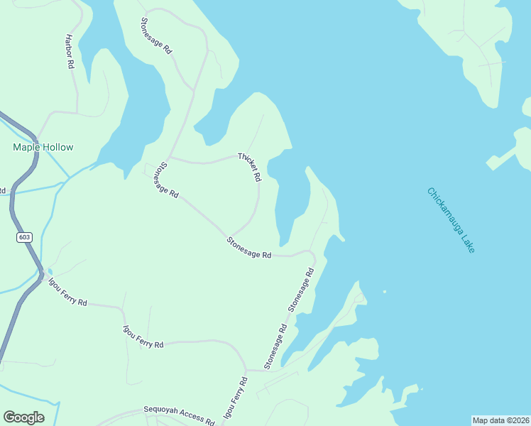 map of restaurants, bars, coffee shops, grocery stores, and more near 2727 Thicket Road in Soddy-Daisy