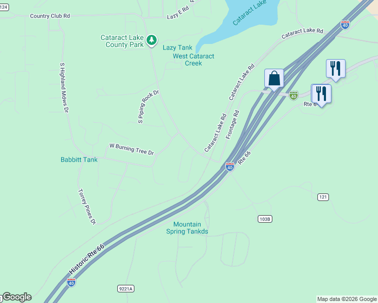 map of restaurants, bars, coffee shops, grocery stores, and more near 609 Brookline Loop in Williams