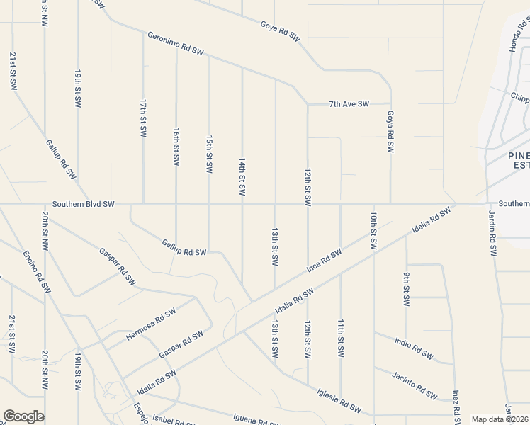 map of restaurants, bars, coffee shops, grocery stores, and more near 1000 14th Street Southwest in Rio Rancho