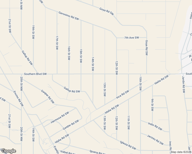 map of restaurants, bars, coffee shops, grocery stores, and more near 1000 14th Street Southwest in Rio Rancho