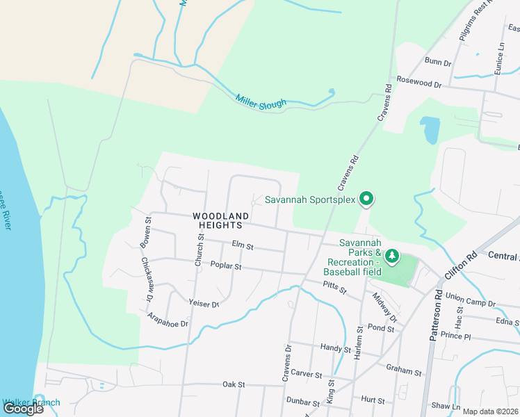map of restaurants, bars, coffee shops, grocery stores, and more near 230 Bowen Drive in Savannah
