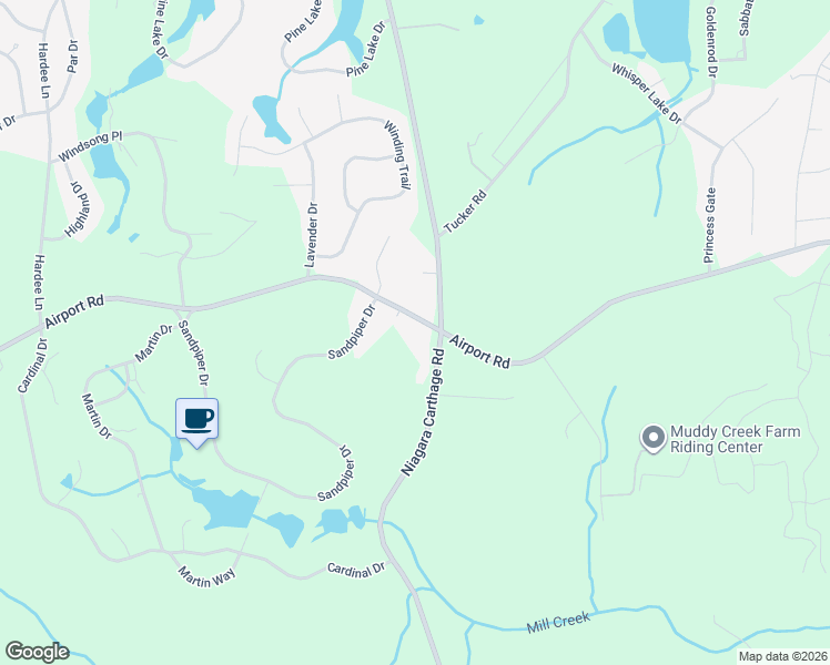 map of restaurants, bars, coffee shops, grocery stores, and more near 1779 Airport Road in Whispering Pines