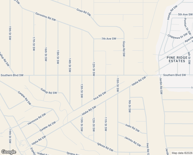 map of restaurants, bars, coffee shops, grocery stores, and more near 1001 12th Street Southwest in Rio Rancho