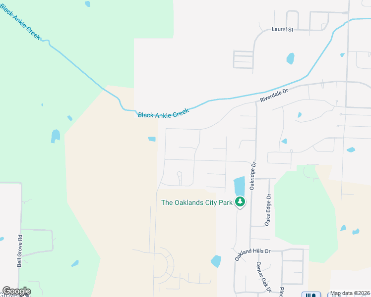 map of restaurants, bars, coffee shops, grocery stores, and more near Oak Hollow Drive in Oakland