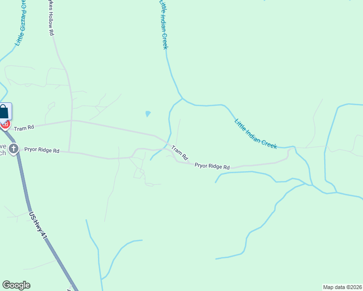 map of restaurants, bars, coffee shops, grocery stores, and more near 1023 Tram Road in Tracy City