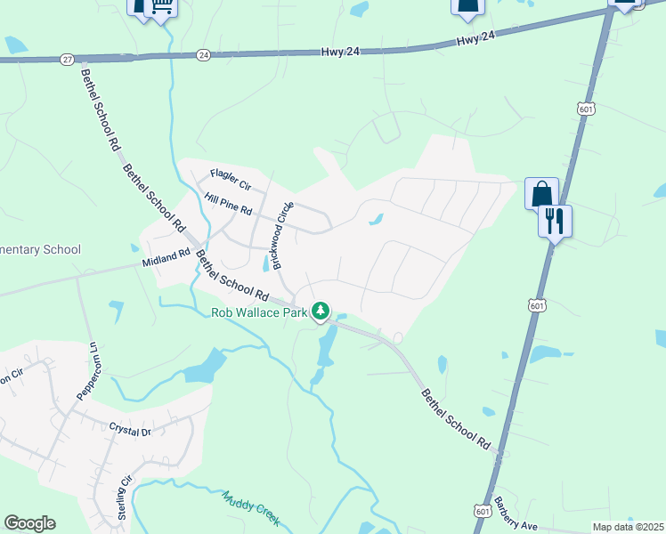 map of restaurants, bars, coffee shops, grocery stores, and more near 12846 Connemara Court in Midland