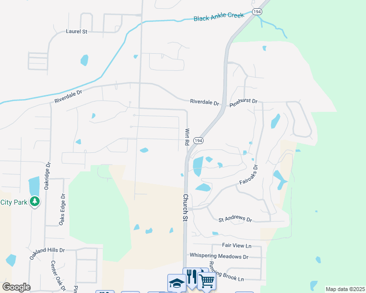 map of restaurants, bars, coffee shops, grocery stores, and more near 14696 Tennessee 194 in Oakland