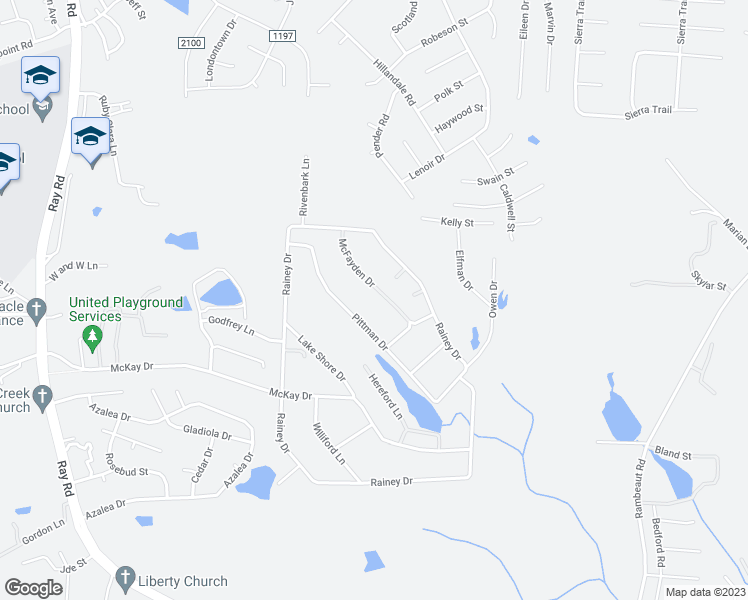 map of restaurants, bars, coffee shops, grocery stores, and more near 216 McFayden Drive in Spring Lake