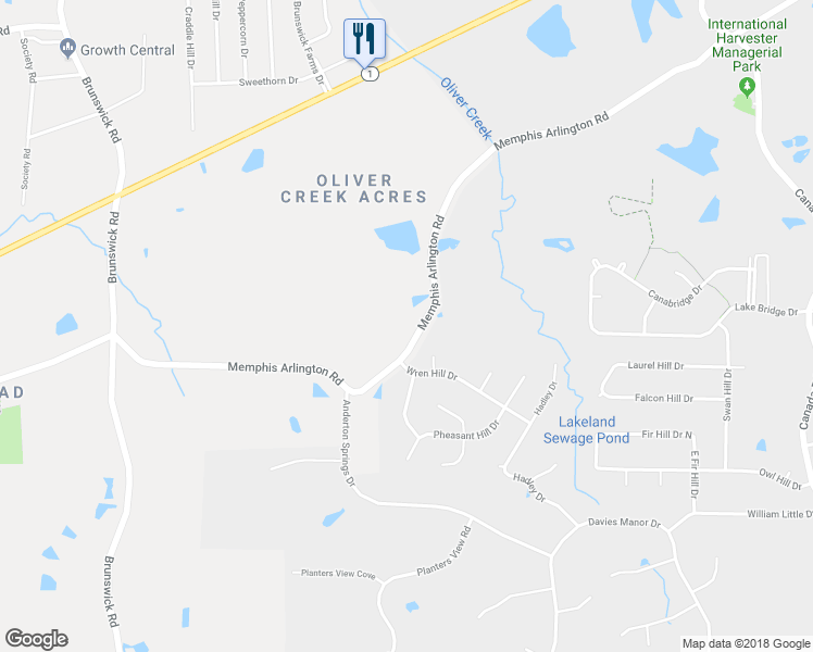 map of restaurants, bars, coffee shops, grocery stores, and more near 9080 Memphis Arlington Road in Arlington