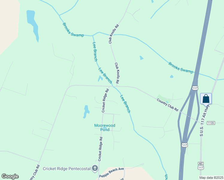 map of restaurants, bars, coffee shops, grocery stores, and more near 111 Cricket Ridge Road in Mount Olive